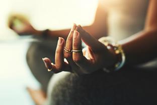 Woman meditating