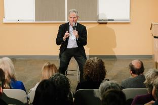 Dr. Jon Kabat-Zinn giving a lecture